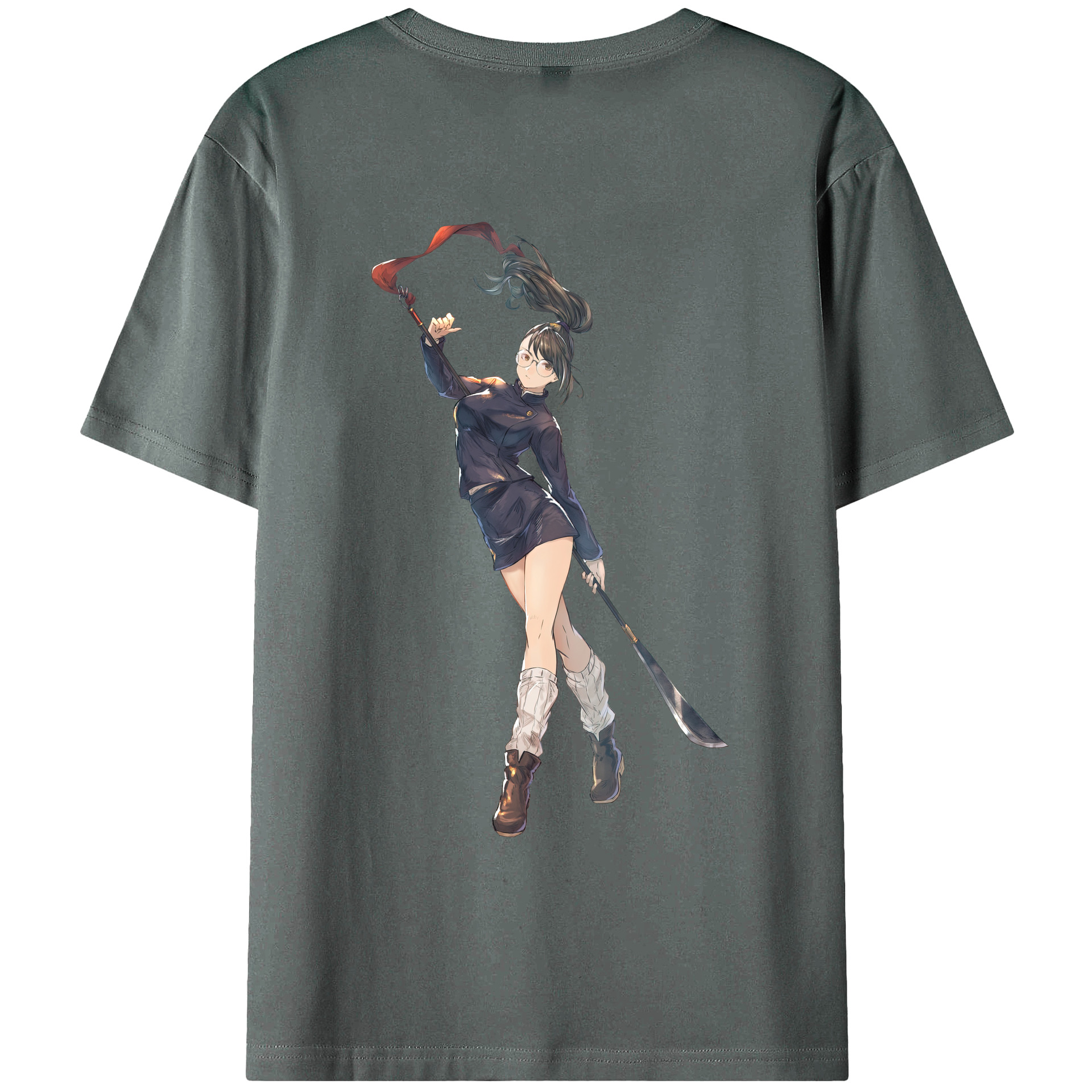 （画像用） 呪術廻戦 Jujutsu Kaisen 綿100％ メンズ半袖Tシャツ（バックプリント） 通気性